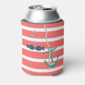 Gepersonaliseerde liefde strand anker blikjeskoeler (Blikje Achterkant)