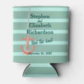 Gepersonaliseerde liefde strand anker blikjeskoeler (Voorkant)