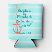 Gepersonaliseerde liefde strand anker blikjeskoeler (Voorkant)