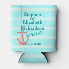 Gepersonaliseerde liefde strand anker blikjeskoeler