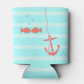 Gepersonaliseerde liefde strand anker blikjeskoeler (Achterkant)