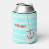 Gepersonaliseerde liefde strand anker blikjeskoeler (Blikje Achterkant)