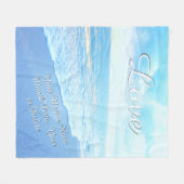 Gepersonaliseerde Liefde Strand Wedding Throw Deke Fleece Deken (Voorkant (Horizontaal))