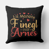 Gepersonaliseerde liefde typografie ontwerp kussen (Achterkant)