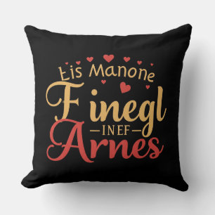 Gepersonaliseerde liefde typografie ontwerp kussen