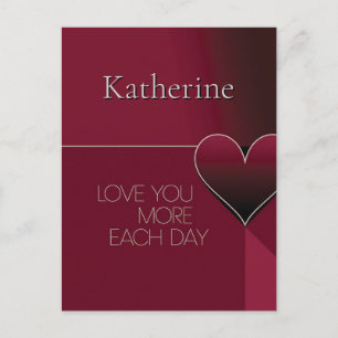 Gepersonaliseerde liefde u meer elke dag hart ontw briefkaart