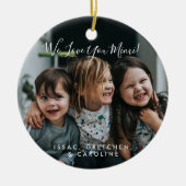 Gepersonaliseerde liefde U Mimi Foto handgeschreve Keramisch Ornament (Voorkant)