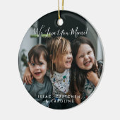 Gepersonaliseerde liefde U Mimi Foto handgeschreve Keramisch Ornament (Links)