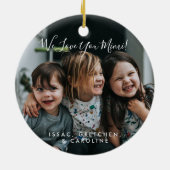 Gepersonaliseerde liefde U Mimi Foto handgeschreve Keramisch Ornament (Achterkant)