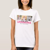 Gepersonaliseerde Liefde U Oma Fotocollage T-shirt (Voorkant)