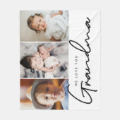 Gepersonaliseerde liefde u Oma Grootkinderen foto' Fleece Deken (Voorkant)
