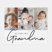 Gepersonaliseerde liefde u Oma Grootkinderen foto' Fleece Deken (Voorkant (Horizontaal))