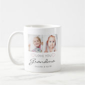 Gepersonaliseerde LIEFDE U OMA Handgeschreven 2 Fo Koffiemok (Links)