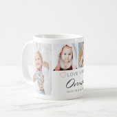 Gepersonaliseerde LIEFDE U OMA Handgeschreven 4 Fo Koffiemok (Voorkant links)
