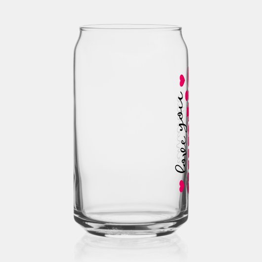 Gepersonaliseerde liefde u tante naam blikvorm glas (Rechts)