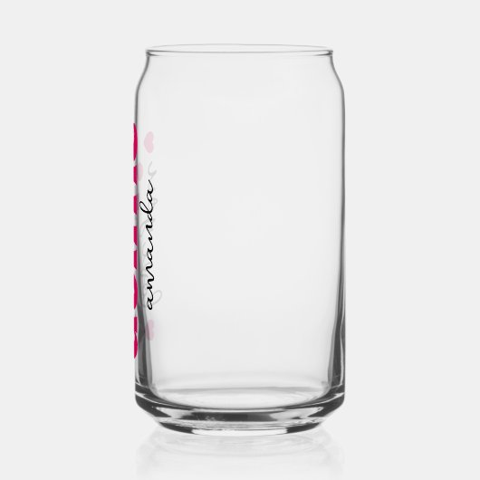 Gepersonaliseerde liefde u tante naam blikvorm glas (Links)