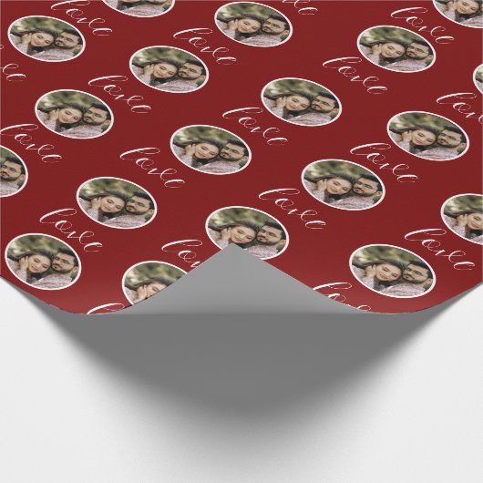 Gepersonaliseerde liefde van de valentijn Custom P Cadeaupapier (Hoek)