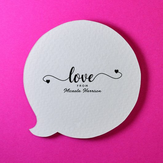 Gepersonaliseerde liefde van rubberstempel
