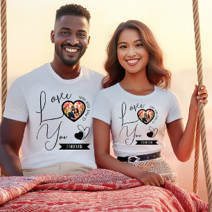 Gepersonaliseerde liefde voor altijd Valentijnsdag T-shirt