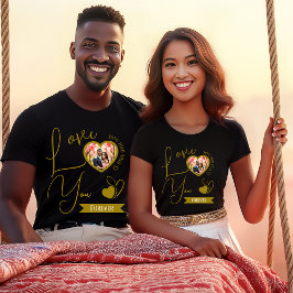 Gepersonaliseerde liefde voor altijd Valentijnsdag T-shirt