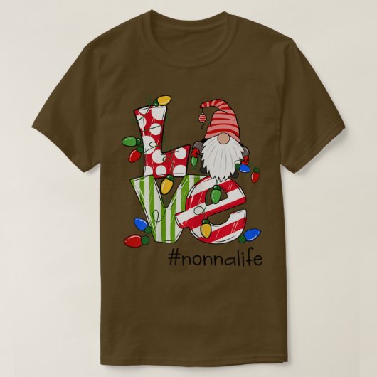 Gepersonaliseerde liefde voor vrouwen Snoep Gnome  T-shirt (Design voorkant)