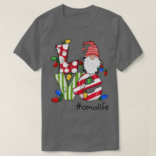 Gepersonaliseerde liefde voor vrouwen Snoep Gnome T-shirt (Design voorkant)