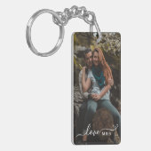 Gepersonaliseerde Liefdes Koppel Foto Liefde Tekst Sleutelhanger (Voorkant Links)