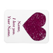 Gepersonaliseerde liefdesboodschap Kant Hartmagnet Magneet (Horizontaal)