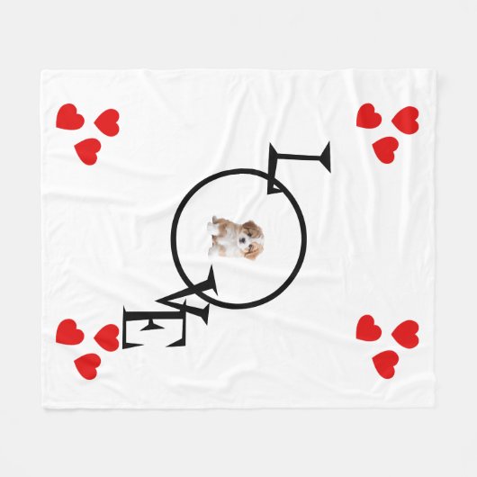 Gepersonaliseerde liefdesdeken met de foto van je  fleece deken (Voorkant (Horizontaal))