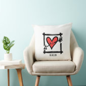 Gepersonaliseerde liefdeshartrennis Gift Cushion Kussen (Stoel)