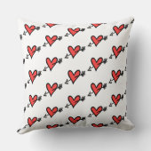 Gepersonaliseerde liefdeshartrennis Gift Cushion Kussen (Achterkant)