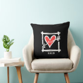 Gepersonaliseerde liefdeshartrennis Gift Cushion Kussen (Stoel)