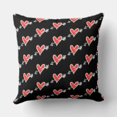 Gepersonaliseerde liefdeshartrennis Gift Cushion Kussen (Achterkant)