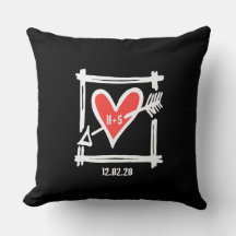 Gepersonaliseerde liefdeshartrennis Gift Cushion