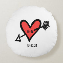 Gepersonaliseerde liefdeshartrennis Gift Cushion