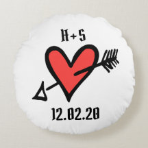 Gepersonaliseerde liefdeshartrennis Gift Cushion