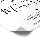 Gepersonaliseerde Liefdevolle Herinnering Hemel Hu Poster (Hoek)