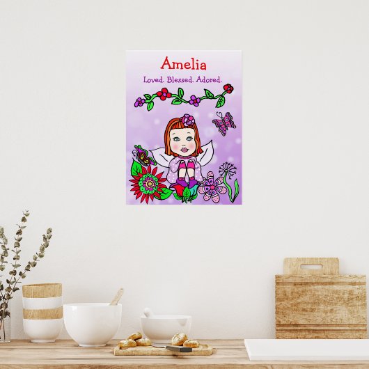 Gepersonaliseerde liefhebber, zegelbaar en aangepa poster (Keuken)