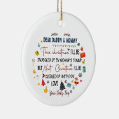 Gepersonaliseerde lieve papa deze kerst zal ik zon keramisch ornament (Rechts)