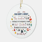 Gepersonaliseerde lieve papa deze kerst zal ik zon keramisch ornament (Links)