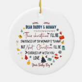 Gepersonaliseerde lieve papa deze kerst zal ik zon keramisch ornament (Achterkant)