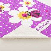 Gepersonaliseerde lieveheersbeestjes lieveheersbee sherpa deken (3/4)