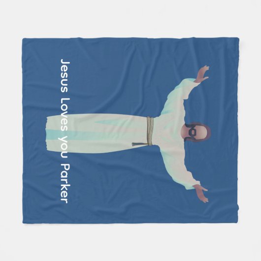 Gepersonaliseerde Lifesize Jesus deken - Pas het a (Voorkant (Horizontaal))