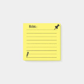 Gepersonaliseerde Lijnschool Gele Post-it Notities Post-it® Notes (Voorkant)