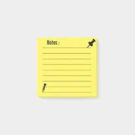 Gepersonaliseerde Lijnschool Gele Post-it Notities Post-it® Notes
