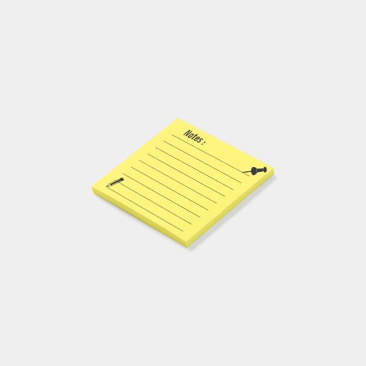 Gepersonaliseerde Lijnschool Gele Post-it Notities Post-it® Notes (Schuin)