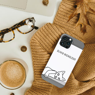 Gepersonaliseerde lijntekening Kitty Cat Case-Mate iPhone Case