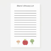 Gepersonaliseerde lijst met groenten en appels post-it® notes (Voorkant)