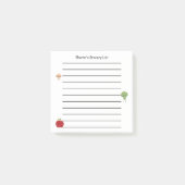 Gepersonaliseerde lijst met groenten en appels post-it® notes (Voorkant)