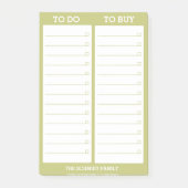 Gepersonaliseerde lijst - om te doen, om te kopen  post-it® notes (Voorkant)